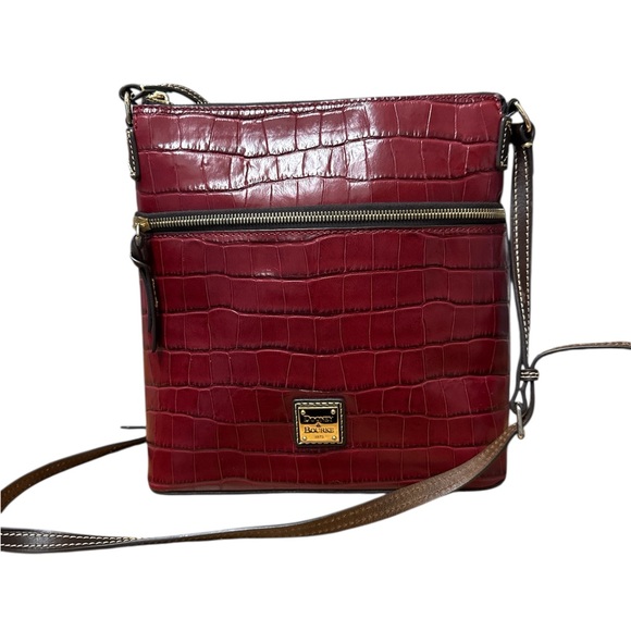 Dooney & Bourke Handbags - Dooney & Bourke Red Croc-Embossed Crossbody Bag